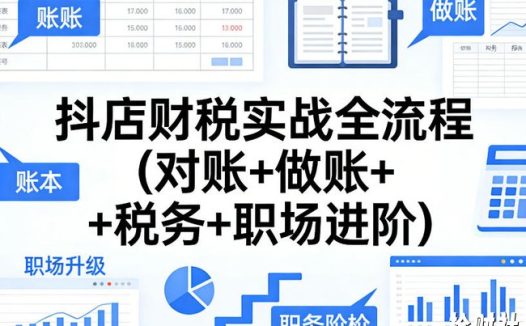 抖店财税实战全流程(对账+做账+税务+职场进阶)