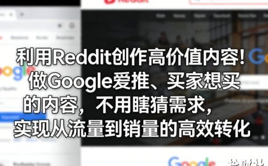 利用Reddit创作高价值内容!做Google爱推、买家想买的内容,不用瞎猜需求,实现从流量到销量的高效转化