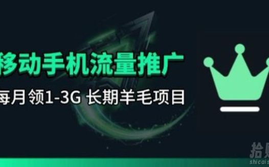 手机流量领取推广_每月一轮，刚需类的长期项目