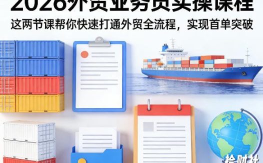 2026外贸业务员实操课程,这两节课帮你快速打通外贸全流程,实现首单突破