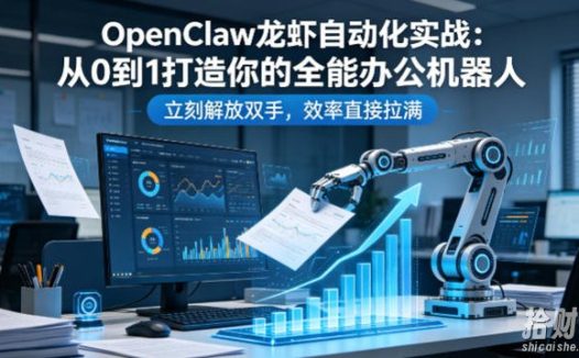 OpenClaw龙虾自动化实战:从0到1打造你的全能办公机器人,立刻解放双手,效率直接拉满