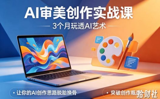 AI审美创作实战课，3个月玩透AI艺术，让你的AI创作思路脱胎换骨，突破创作瓶颈