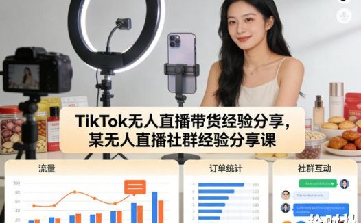 TikTok无人直播带货经验分享，某无人直播社群经验分享课