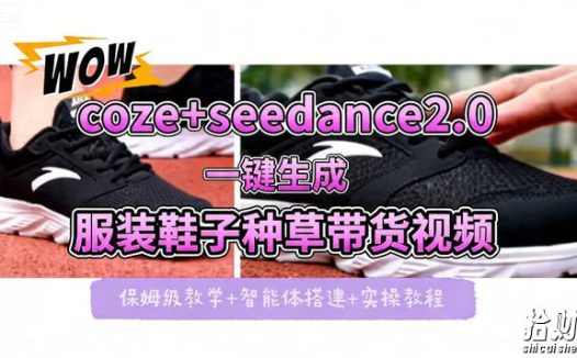 coze+即梦seedance2.0一键生成服装鞋子带货种草视频!全流程保姆级教学