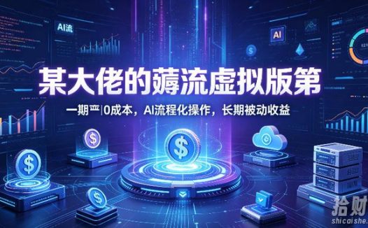 某大佬的薅流虚拟版第一期丨0成本,AI流程化操作,长期被动收益