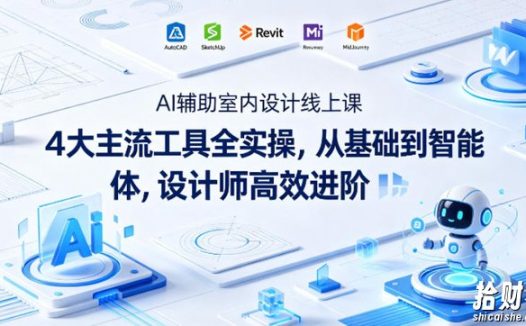 AI辅助室内设计线上课|4大主流工具全实操,从基础到智能体,设计师高效进阶