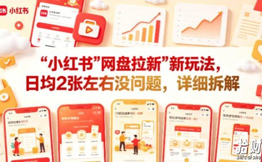 小红书【网盘拉新】新玩法,日均2张左右没问题,详细拆解