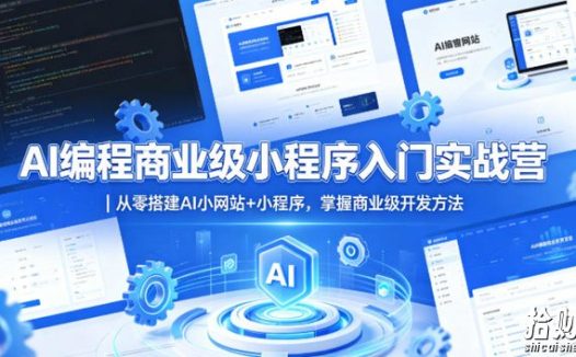 AI编程商业级小程序入门实战营|从零搭建AI小网站+小程序,掌握商业级开发方法