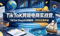 TikToK跨境电商实战营，TikTok Shop从0到爆单，2026出海夺金