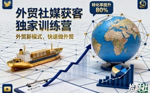 外贸社媒获客独家训练营,外贸新模式,快速做外贸(更新26年4月)