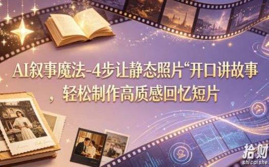 AI叙事魔法-4步让静态照片“开口讲故事”,轻松制作高质感回忆短片