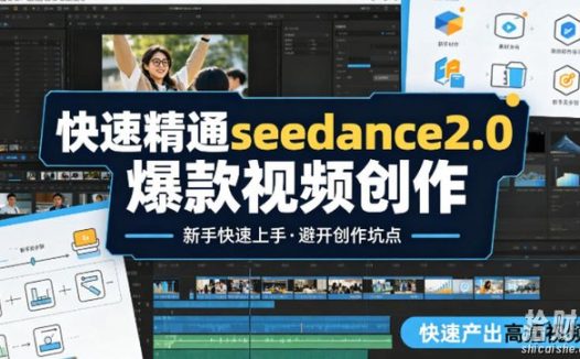 快速精通seedance2.0爆款视频创作,快速产出高清视频,避开大量创作坑点,新手也能快速上手