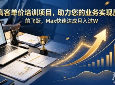 高客单价培训项目,助力您的业务实现质的飞跃,Max快速达成月入过W【原创双语字幕】