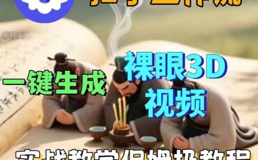 Coze扣子智能体工作流一键生成3D裸眼视频,保姆级搭建教学