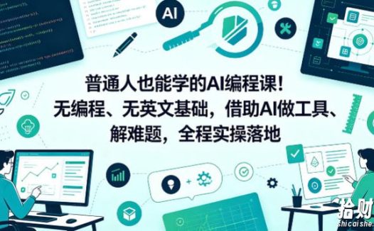 普通人也能学的AI编程课!无编程、无英文基础,借助AI做工具、解难题,全程实操落地