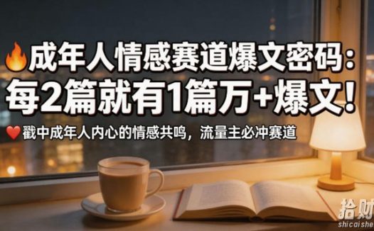 公众号流量主成年人情感心理赛道,流量最大,受众最广的主流赛道之一,平均每2篇就有1篇万爆文章