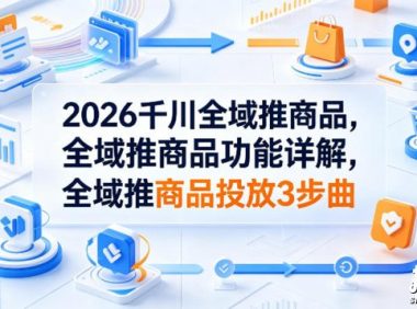 2026千川全域推商品,全域推商品功能详解,全域推商品投放3步曲