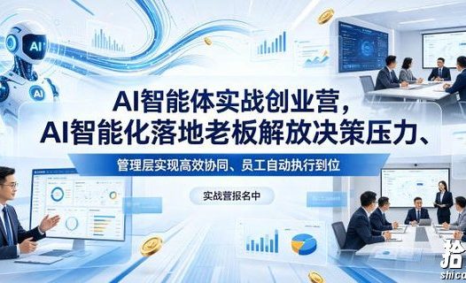 AI智能体实战创业营26年4月23-25号线下课,AI智能化落地老板解放决策压力、管理层实现高效协同、员工自动执行到位