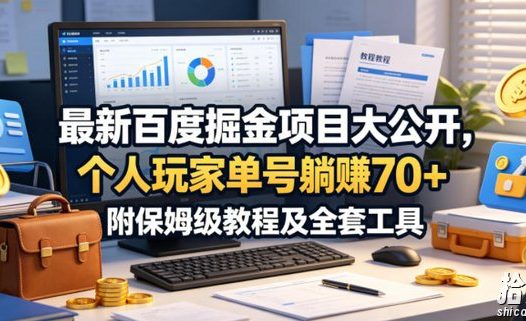 最新百度掘金项目大公开,个人玩家单号躺賺70+,附保姆级教程及全套工具【揭秘】