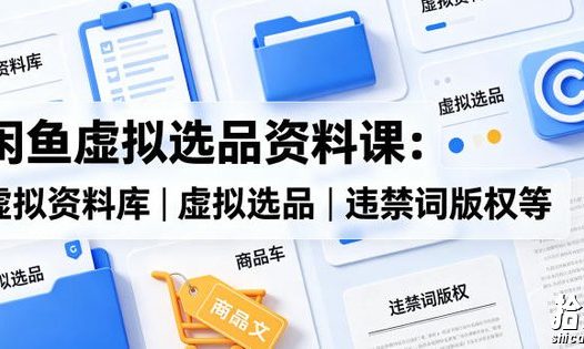 闲鱼虚拟选品资料课:虚拟资料库丨虚拟选品丨违禁词版权等