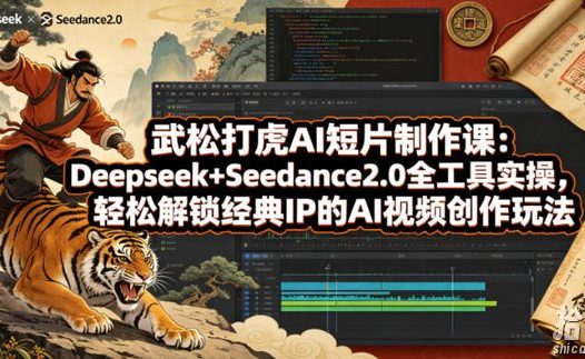 武松打虎AI短片制作课:Deepseek+Seedance2.0全工具实操,轻松解锁经典IP的AI视频创作玩法