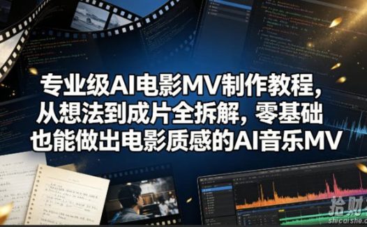 专业级AI电影MV制作教程,从想法到成片全拆解,零基础也能做出电影质感的AI音乐MV