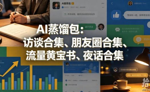 AI蒸馏包:访谈合集、朋友圈合集、流量黄宝书、夜话合集【文档】