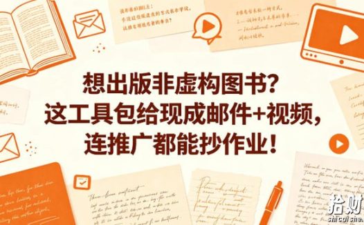 想出版非虚构图书?这工具包给现成邮件+视频,连推广都能抄作业!【原创双语字幕】