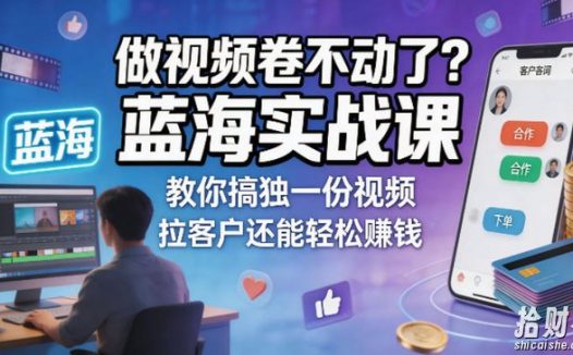 做视频卷不动了?蓝海实战课教你搞独一份视频,拉客户还能轻松賺钱!【原创双语字幕】
