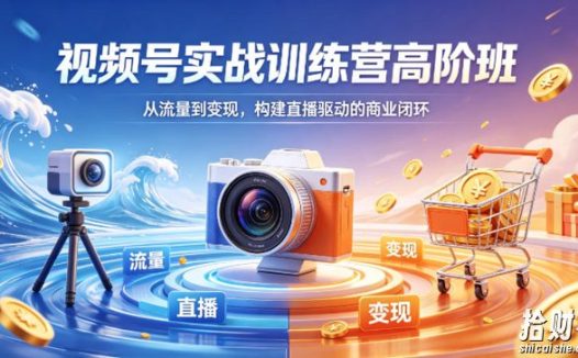 视频号实战训练营高阶班,从流量到变现,构建直播驱动的商业闭环(26年4月)
