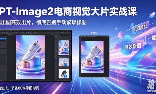 GPT-Image2电商视觉大片实战课,一键出图高效出片,彻底告别手动繁琐修图