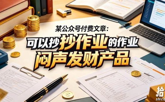 某公众号付费文章:可以抄作业的闷声发财产品