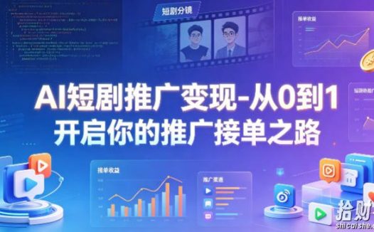 AI短剧推广变现-从0到1开启你的推广接单之路