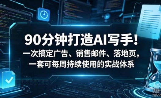 90分钟打造AI写手!一次搞定广告、销售邮件、落地页,一套可每周持续使用的实战体系【原创双语字幕】