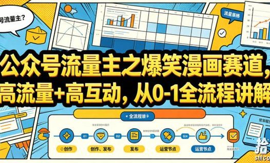 公众号流量主之爆笑漫画赛道,高流量+高互动,从0-1全流程讲解