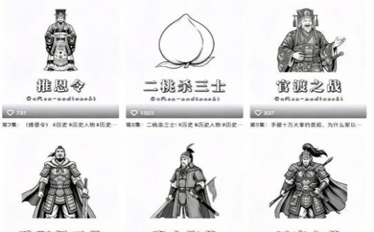 抖音某博主的历史博弈思维短视频实操教学,简单易上手,新手也能拿伙伴计划+精选独家收益