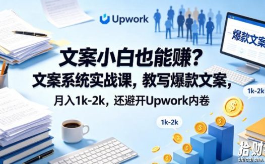 文案小白也能賺?文案系统实战课,教写爆款文案,月入1k-2k,还避开Upwork内卷【原创双语字幕】