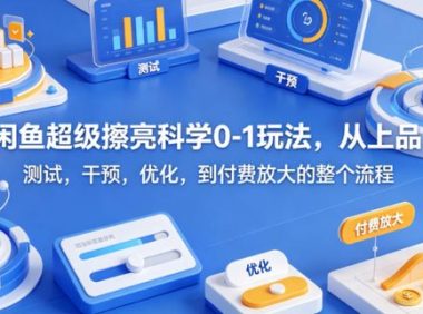 闲鱼超级擦亮科学0-1玩法,从上品,测试,干预,优化,到付费放大的整个流程