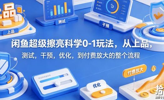 闲鱼超级擦亮科学0-1玩法,从上品,测试,干预,优化,到付费放大的整个流程
