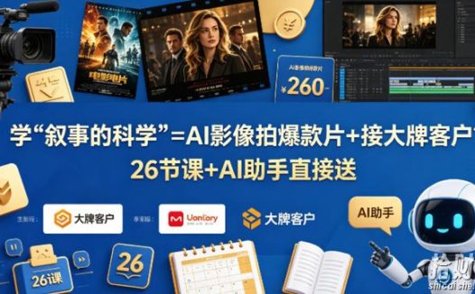 学《叙事的科学》=AI影像拍爆款片+接大牌客户?26节课+AI助手直接送【原创双语字幕】