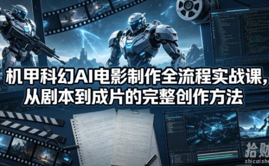 机甲科幻AI电影制作全流程实战课,从剧本到成片的完整创作方法