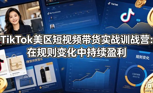 TikTok美区短视频带货实战训战营:在规则变化中持续盈利