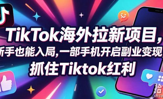 Tc联盟TikTok海外拉新项目,新手也能入局,一部手机开启副业变现,抓住Tiktok红利