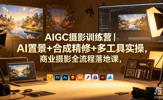 AIGC摄影训练营|AI置景+合成精修+多工具实操,商业摄影全流程落地课