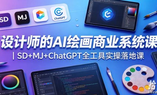 设计师的AI绘画商业系统课|SD+MJ+ChatGPT全工具实操落地课