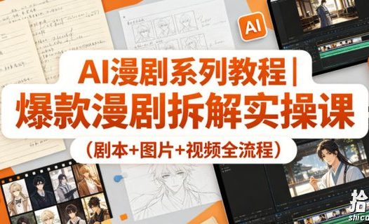 AI漫剧系列教程|爆款漫剧拆解实操课(剧本+图片+视频全流程)