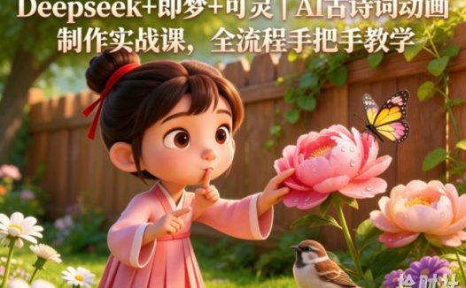 Deepseek+即梦+可灵|AI古诗词动画制作实战课,全流程手把手教学