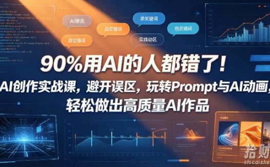 90%用AI的人都错了!AI创作实战课,避开误区,玩转Prompt与AI动画,轻松做出高质量AI作品