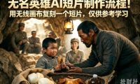 无名英雄AI短片制作流程!用无线画布复刻一个短片,仅供参考学习