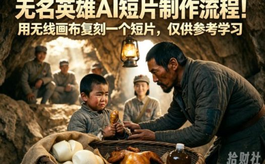无名英雄AI短片制作流程!用无线画布复刻一个短片,仅供参考学习
